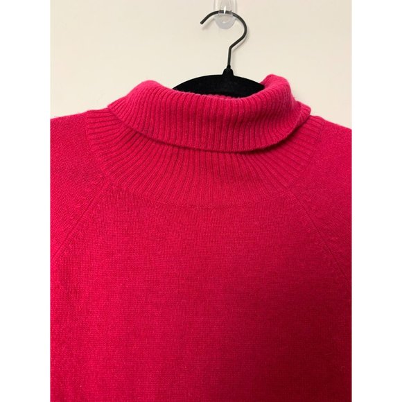 100% Cashmere Fuchsia Turtleneck Sweater - Picture 4 of 7